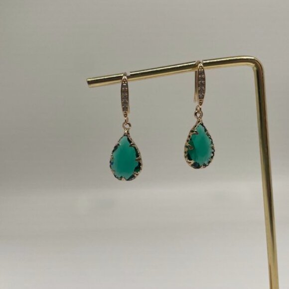 ⭐️💍FREE Baguette Tear Drop Rain Hipster Chic Glam Elegant Party Classy Earrings - Picture 2 of 9